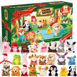 Joyfy - 2026 Christmas Advent Calendar - 24 Days Mini Plush Stuffed Animal Set for Kids Gift-Animals - Multicoloe