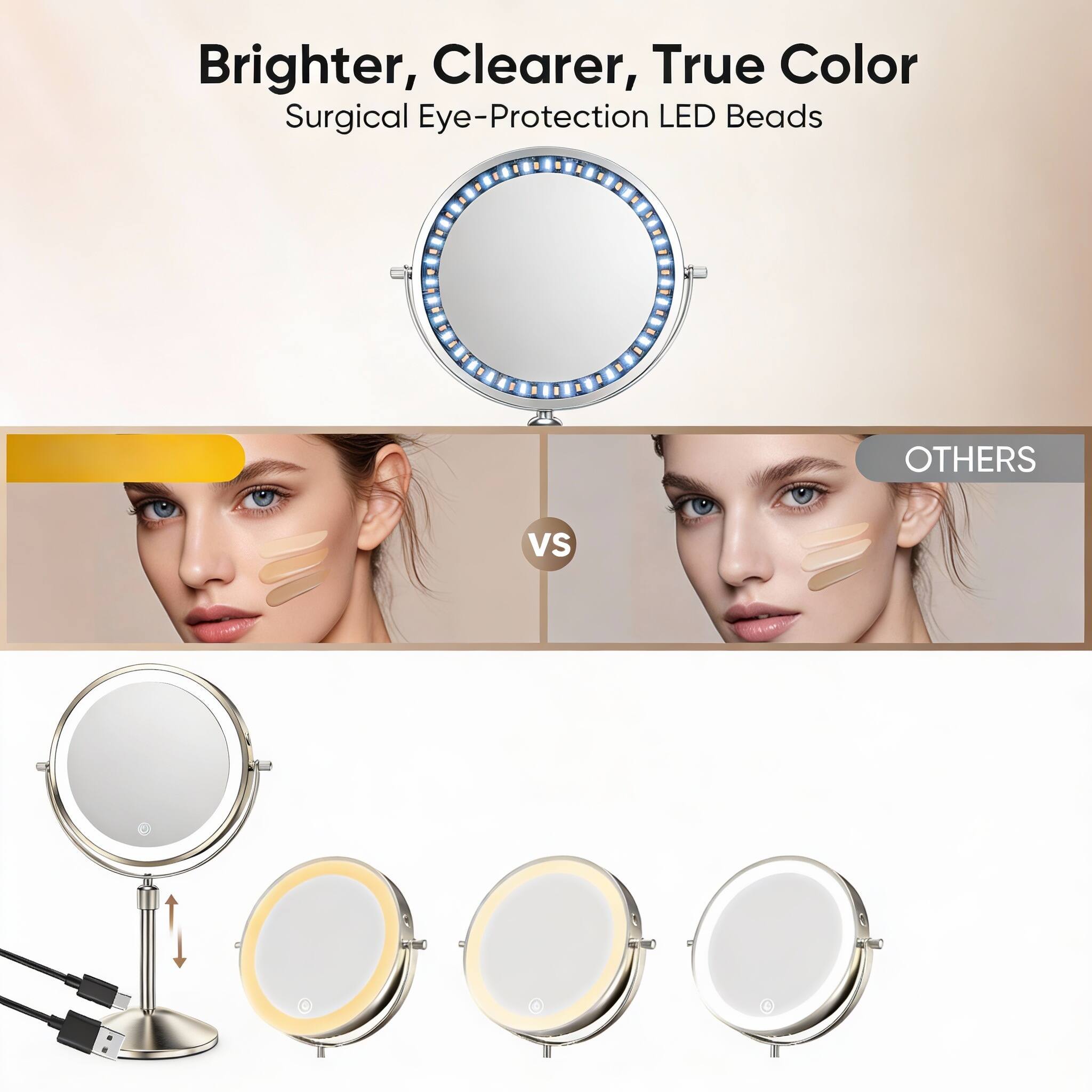 Brighter, Clearer, True Color Surgical Eye-Protection LED Beads

OTHERS vs