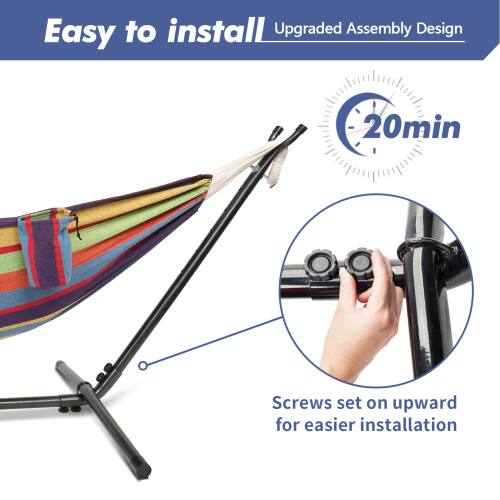 Easy to install  
Upgraded Assembly Design  

20min  

Screws set on upward for easier installation