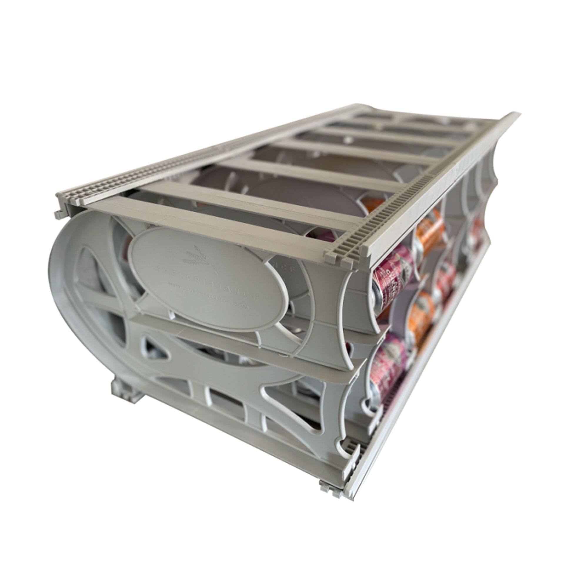 Alt View 8. Shelf Reliance - Shelf Reliance Cansolidator 60 Can Rotating Canned Food & Soda Storage, USA Made - White.