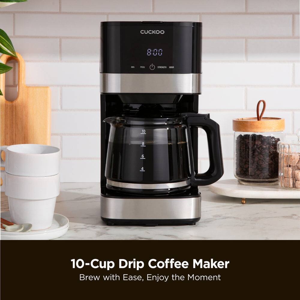 CUCKOO

8:00

10-Cup Drip Coffee Maker  
Brew with Ease, Enjoy the Moment
