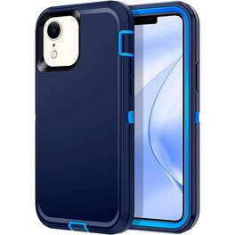 Entronix - Case Compatible with iPhone XR - Triple-Layer Heavy Duty Protection - Navy