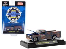 M2 - 1975 Chevrolet Silverado Service Truck Rusted "Special Chevrolet Equipment" Limited Edition 6600pcs 1/64 - Blue