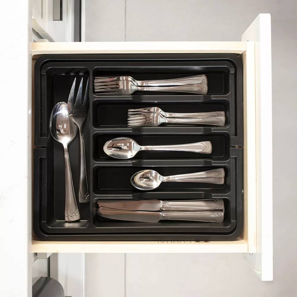 Alt View 2. Luminuxe - Expandable Silverware and Utensil Drawer Organizer with 8 Compartments – Space-Saving Kitchen Storage,.