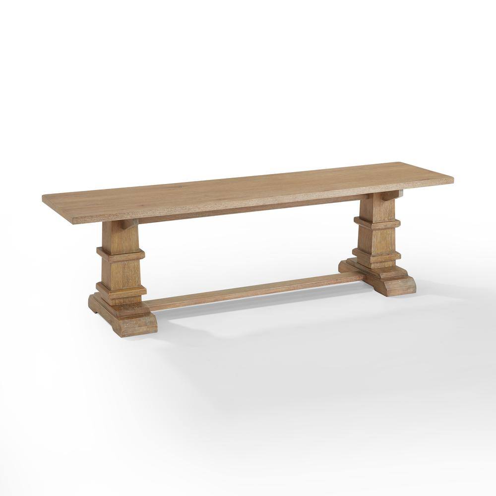 Back. Crosley Furniture - Joanna Dining Bench - Rustic Brown.
