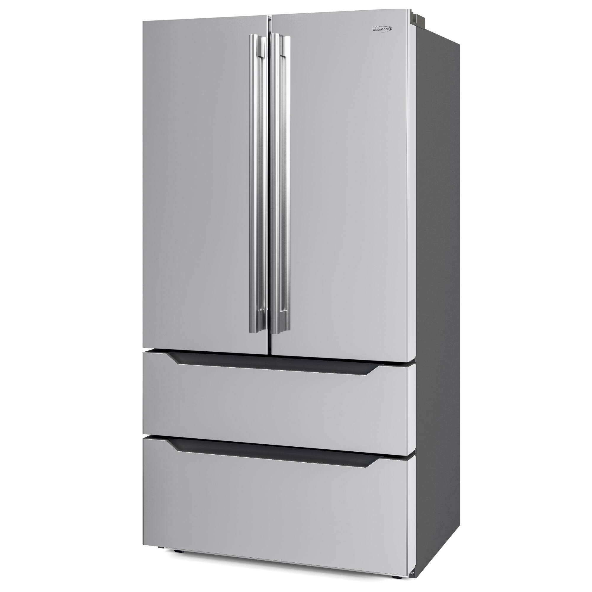 Left. Koolmore - 22.5 Cu. ft. French Door Refrigerator with Automatic Ice Maker, Deep Freezer, 4 Door Stainless-Steel Fridge -RERFDSS-22C - Stainless-Steel.