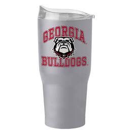 Logo Brands - Georgia Bulldogs 30oz. Stone Powder Coat Tumbler - Multicolor