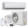 Front. Mountman - 9,000 BTU 115V WiFi Mini Split Air Conditioner with Heat, Variable Capacity, White - White.
