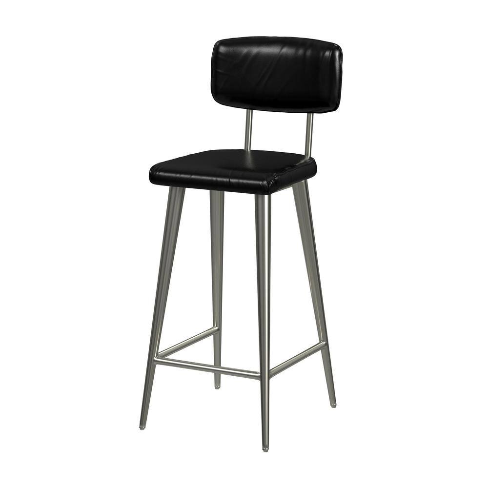 Alt View 2. Butler Specialty - Saddle Leather Rectangular 26" Counter Stool - Black.