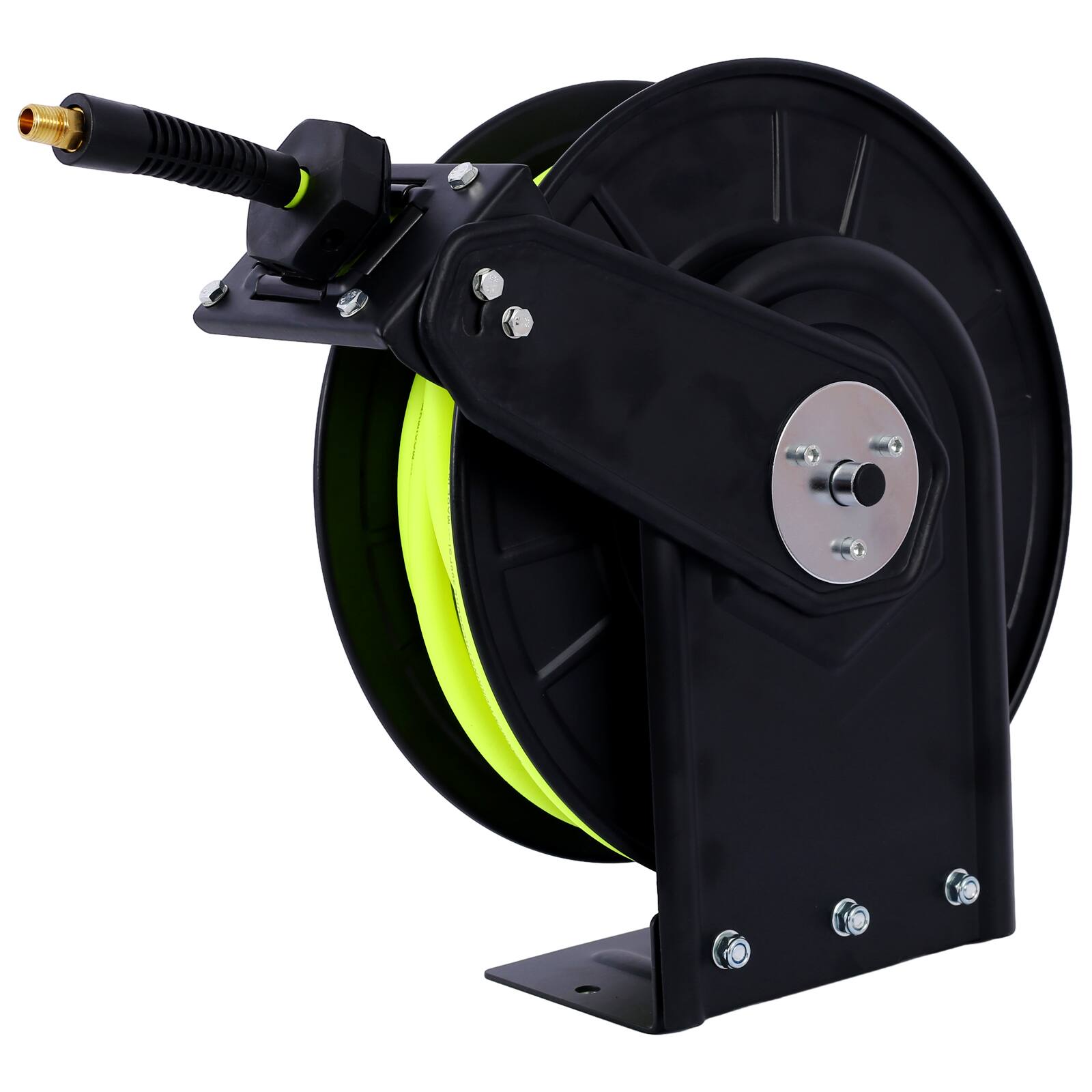 Alt View 7. LOVMOR - 3 8 in x 50 Ft Retractable Auto Rewind Air Hose Reel Industrial Rubber 300 PSI.
