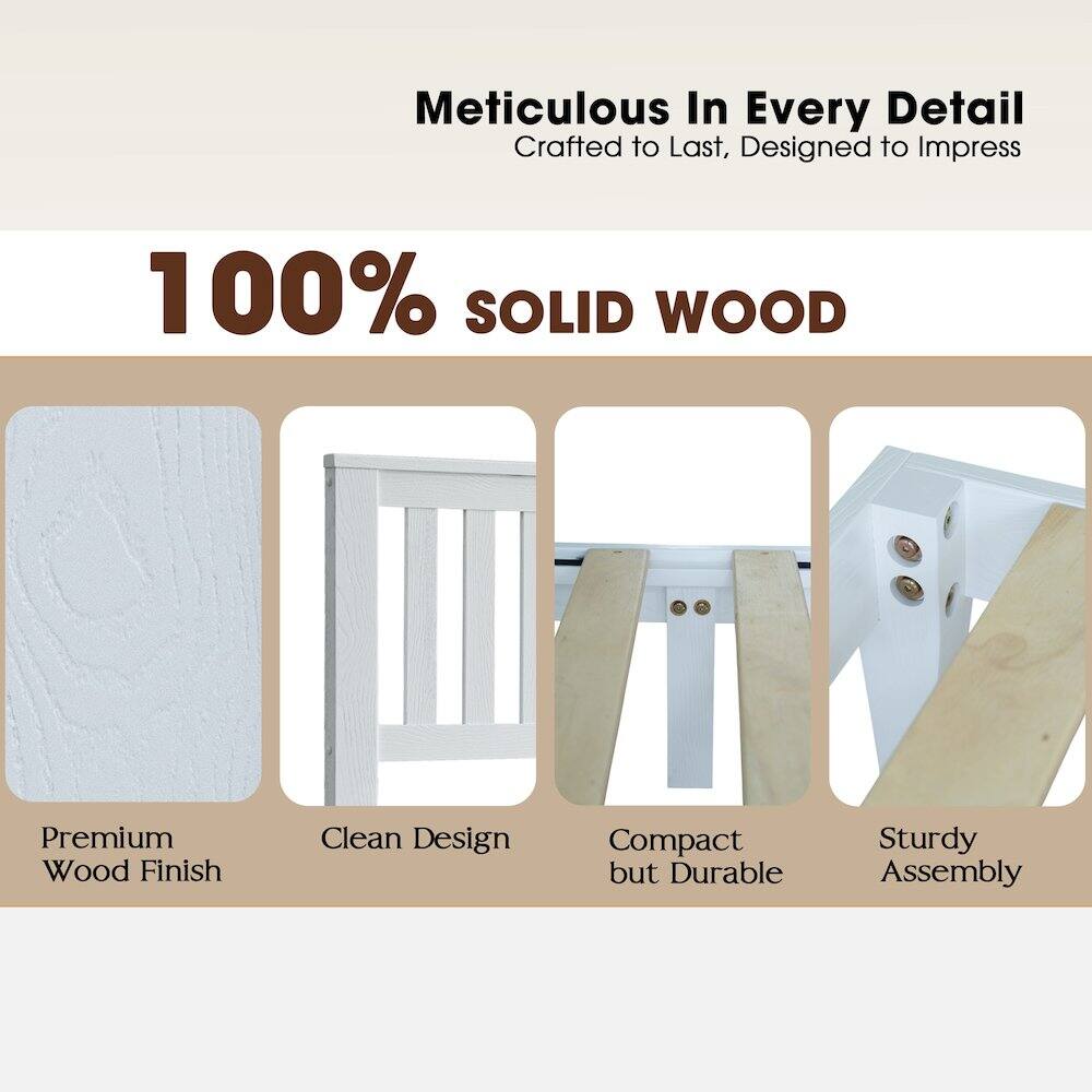 Meticulous In Every Detail  
Crafted to Last, Designed to Impress  

100% SOLID WOOD  

Premium Wood Finish  
Clean Design  
Compact but Durable  
Sturdy Assembly