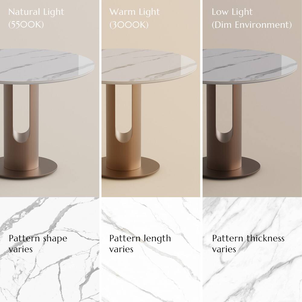Natural Light (5500K)  
Warm Light (3000K)  
Low Light (Dim Environment)  

Pattern shape varies  
Pattern length varies  
Pattern thickness varies
