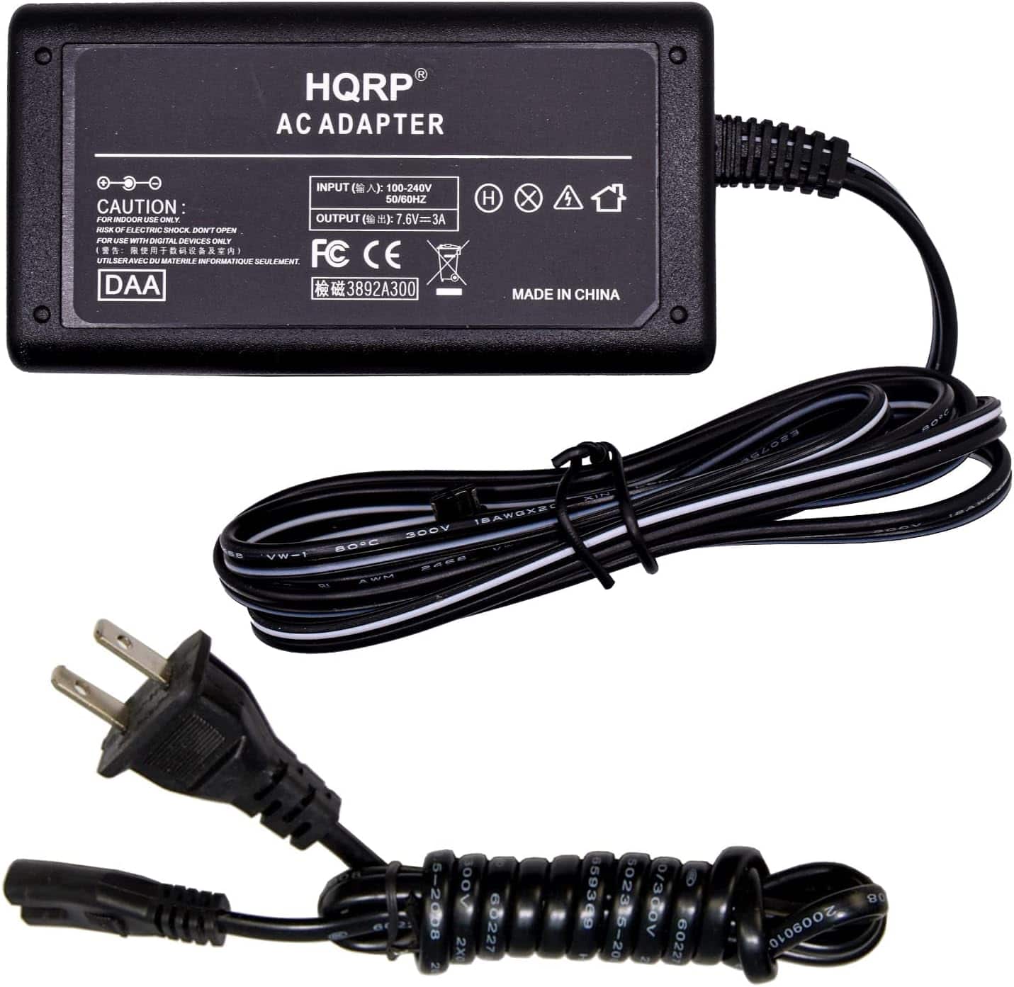 HQRP - AC Adapter for Sony AC-VQ900AM AC-PW10AM SLT-A65 SLT-A77 SLT-A57 SLT-A58 DSLR-A390 a390 SLT-A99 DSLR-A350 Camera