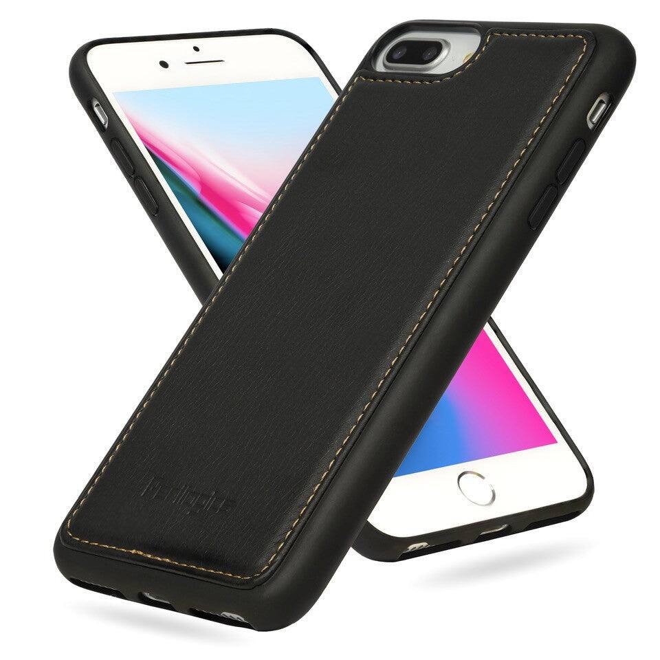 Front. Reiko - Leather Case For Apple Iphone 11 Pro In Black - Black.