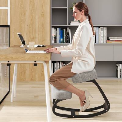 Costway Rocking Kneeling Chair Ergonomic Posture Correcting Back