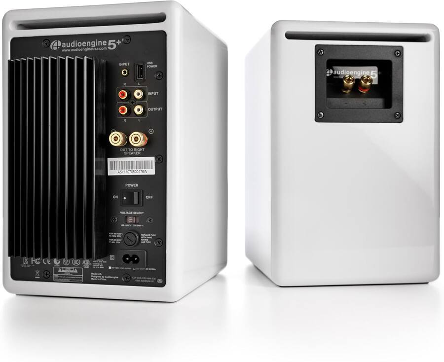 Audioengine A5+ Wired Home Music System Bookshelf Speakers White A5+US ...