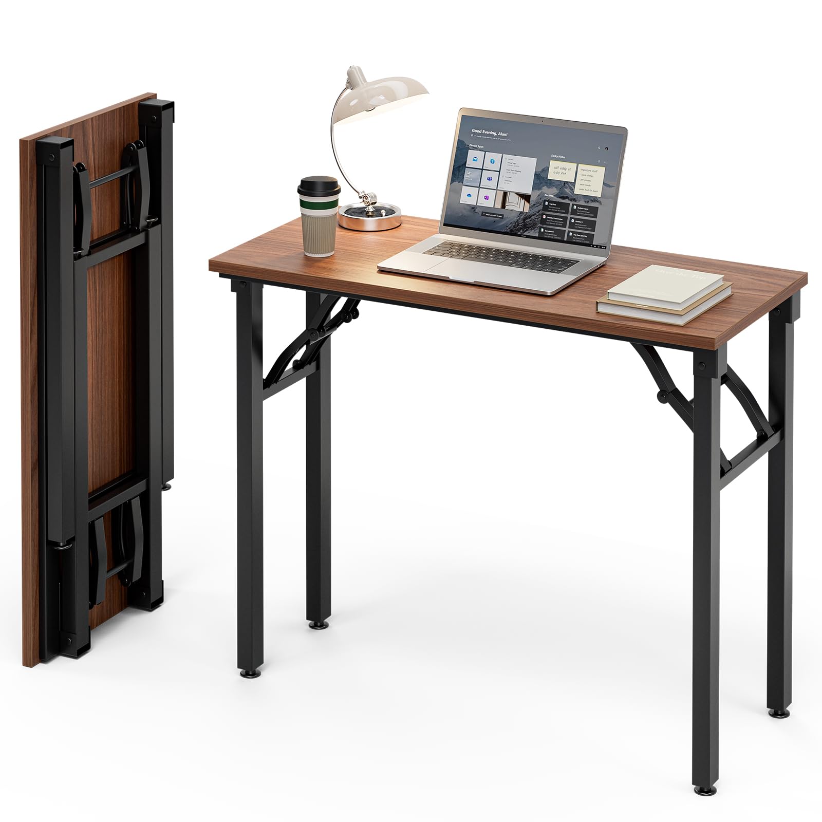 JETRANSPORT Small Folding Computer Desk Portable 35.8 Inch Foldable ...