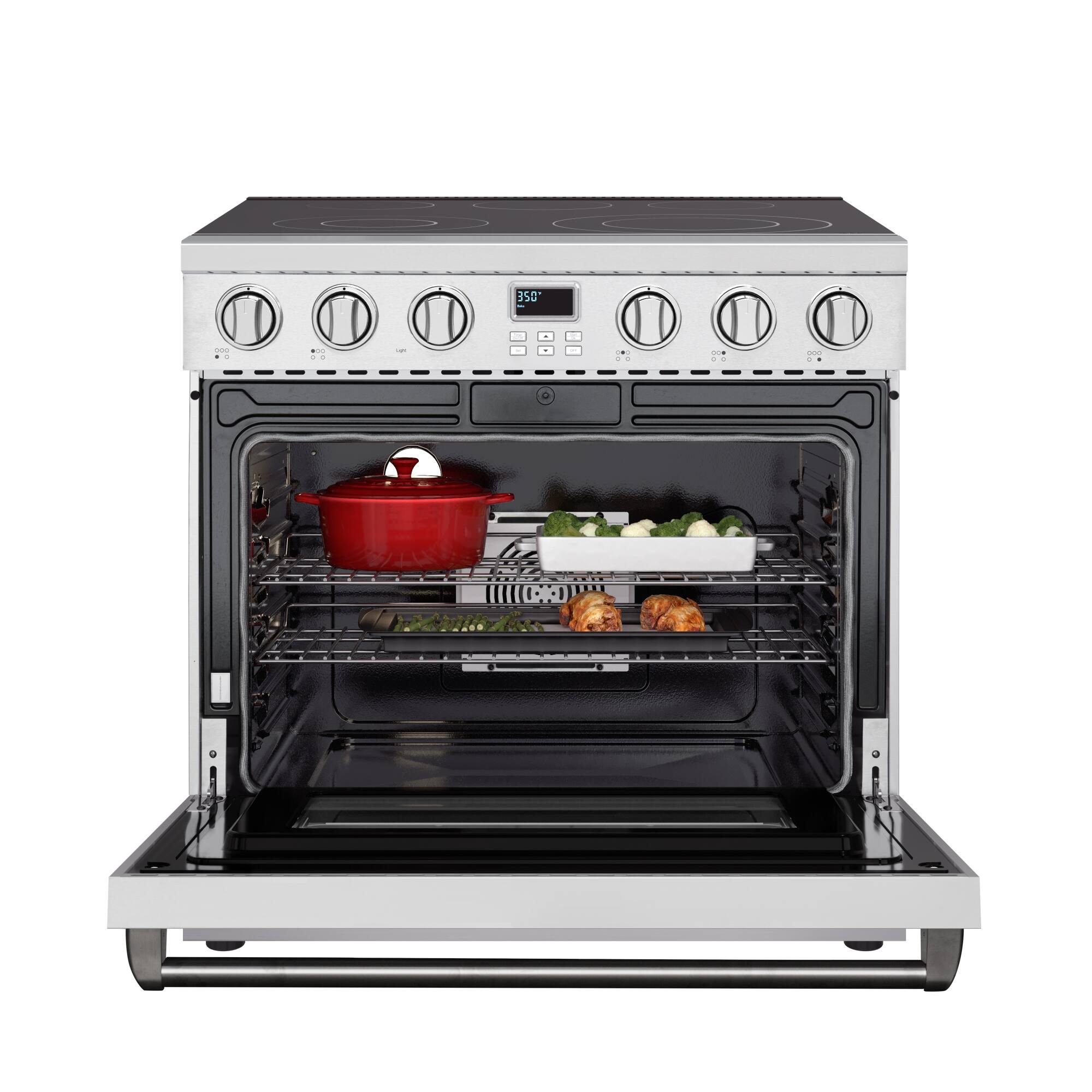 Angle. Koolmore - 36 in. Professional Electric Range with 16600W of Power, 240V in Stainless-Steel (KM-EPR-36AP-SS) - Stainless-Steel.