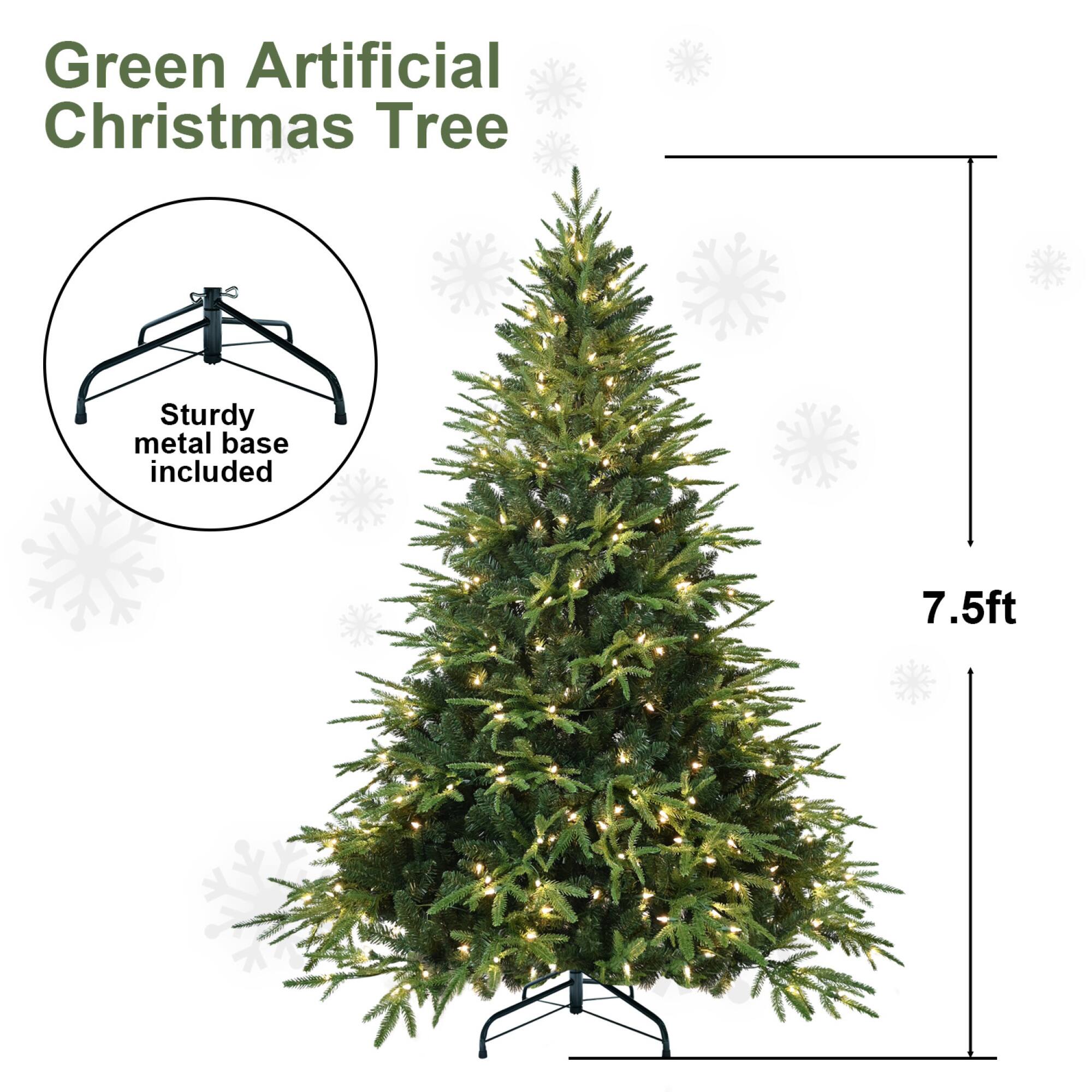 Green Artificial Christmas Tree

Sturdy metal base included

7.5ft