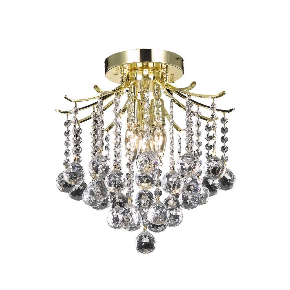Living District - Amelia Collection Flush Mount D12in H12in Lt:3 Finish - Gold price history on PriceWatchPro