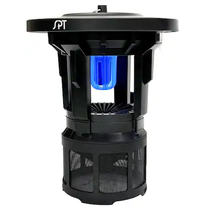 Front. SPT - Outdoor Electric Insect Trap with Glue Pads - Black.