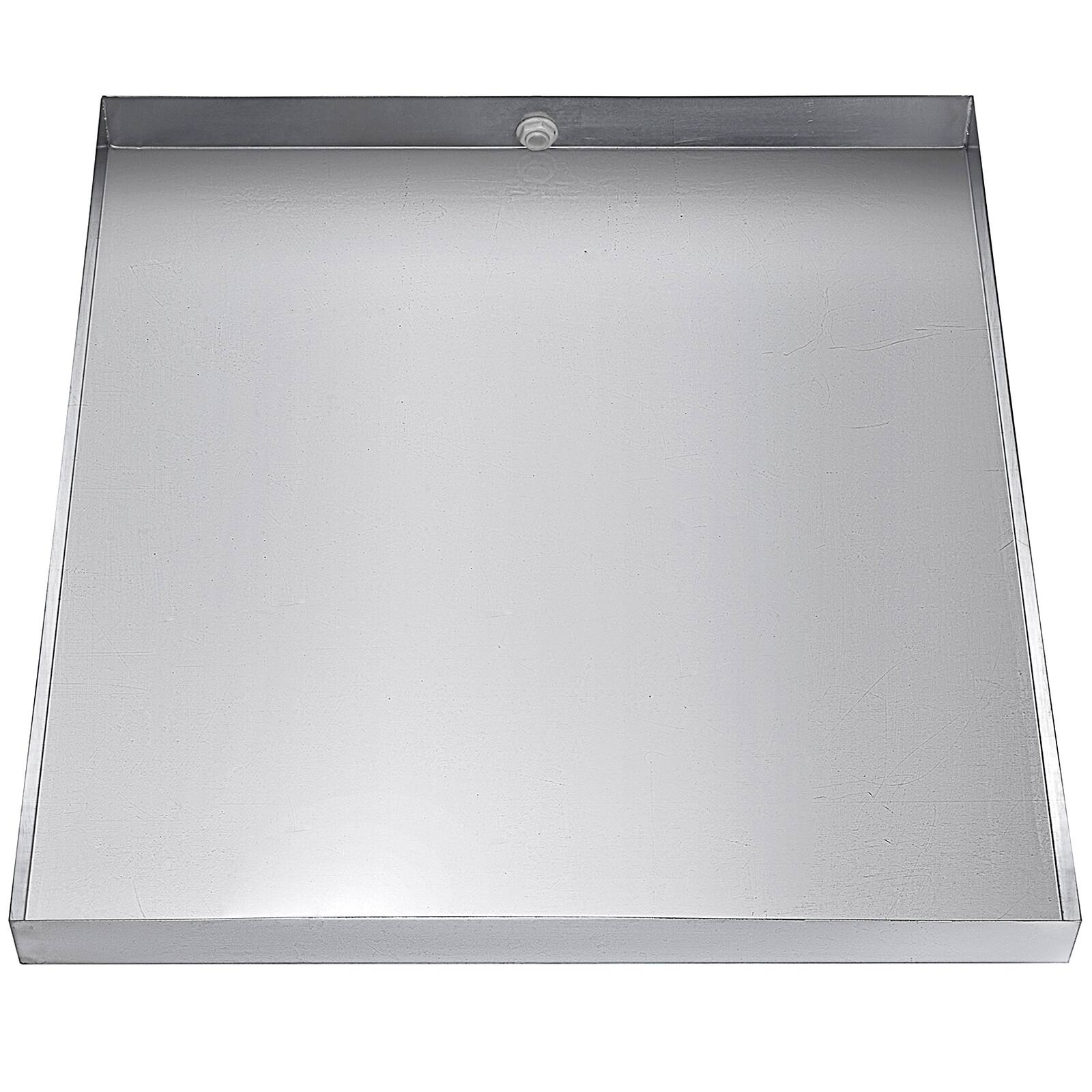 Alt View 5. VEVOR - 32 x 30 x 2.5 Inch Washing Machine Pan 18 GA Thickness Galvanized Steel Heavy Duty Compact - Sliver.