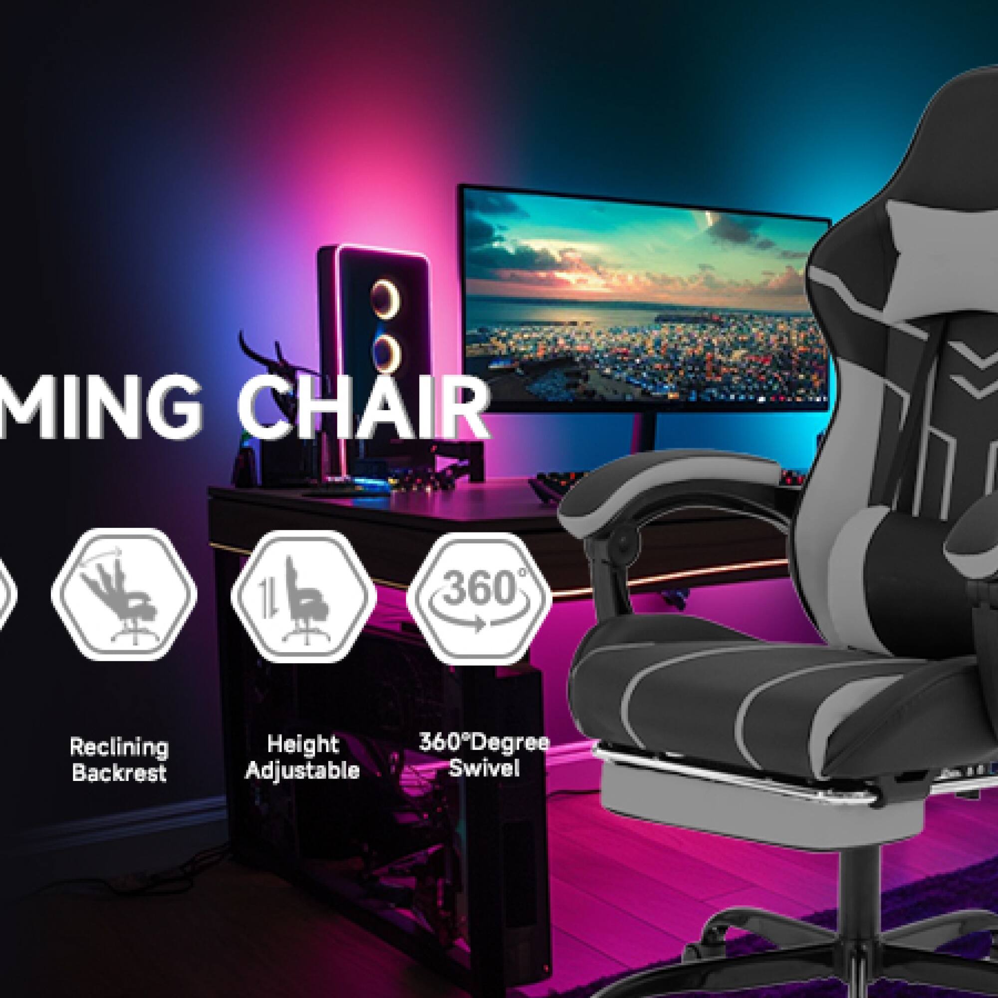 MING CHAIR

- Reclining Backrest
- Height Adjustable
- 360° Degree Swivel