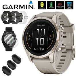 Garmin - Epix Pro (Gen 2), 42mm, Sapphire, Soft Gold Steel w/ Accessories Bundle - Soft Gold|Light Sand - (2024)