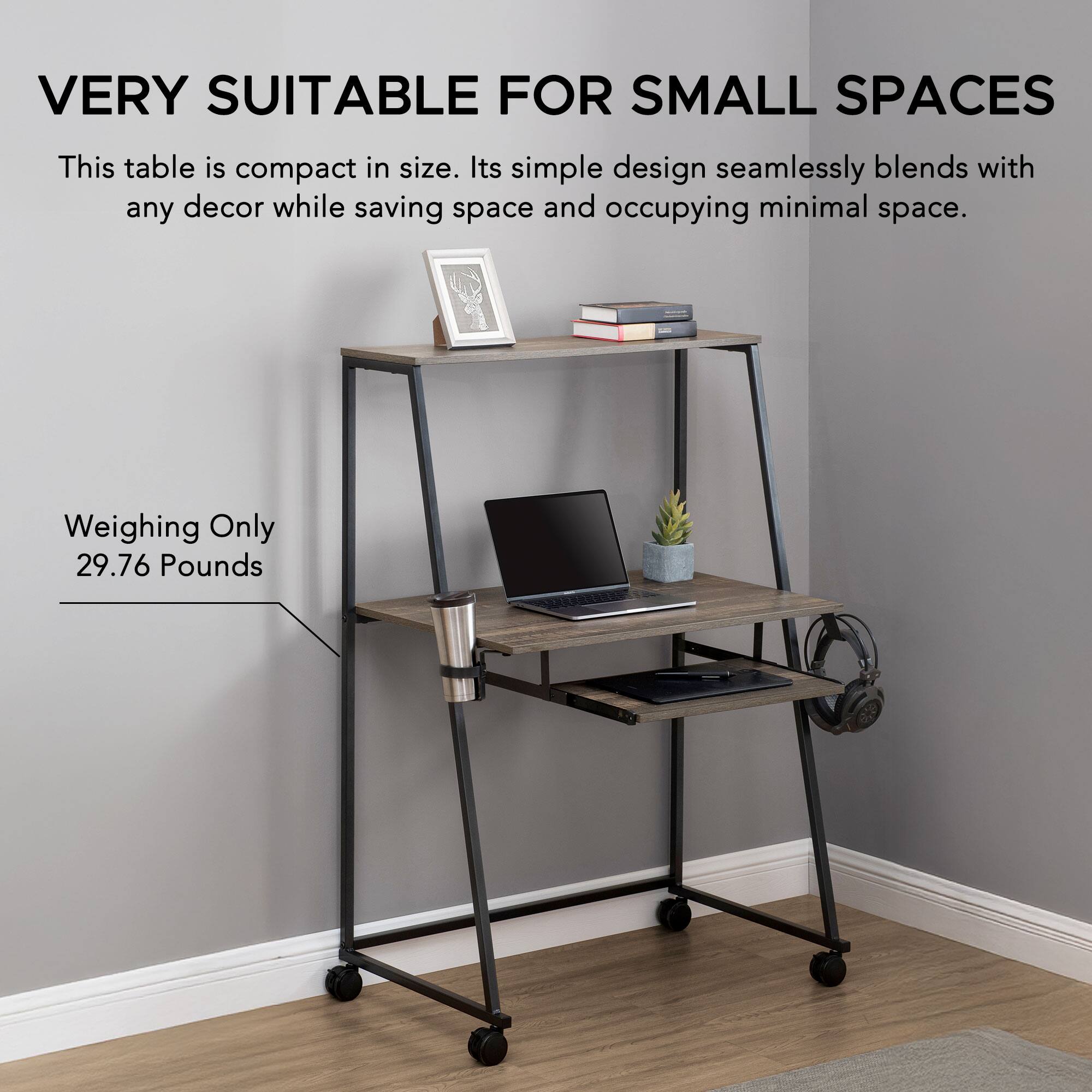 VERY SUITABLE FOR SMALL SPACES

This table is compact in size. Its simple design seamlessly blends with any decor while saving space and occupying minimal space.

Weighing Only 29.76 Pounds