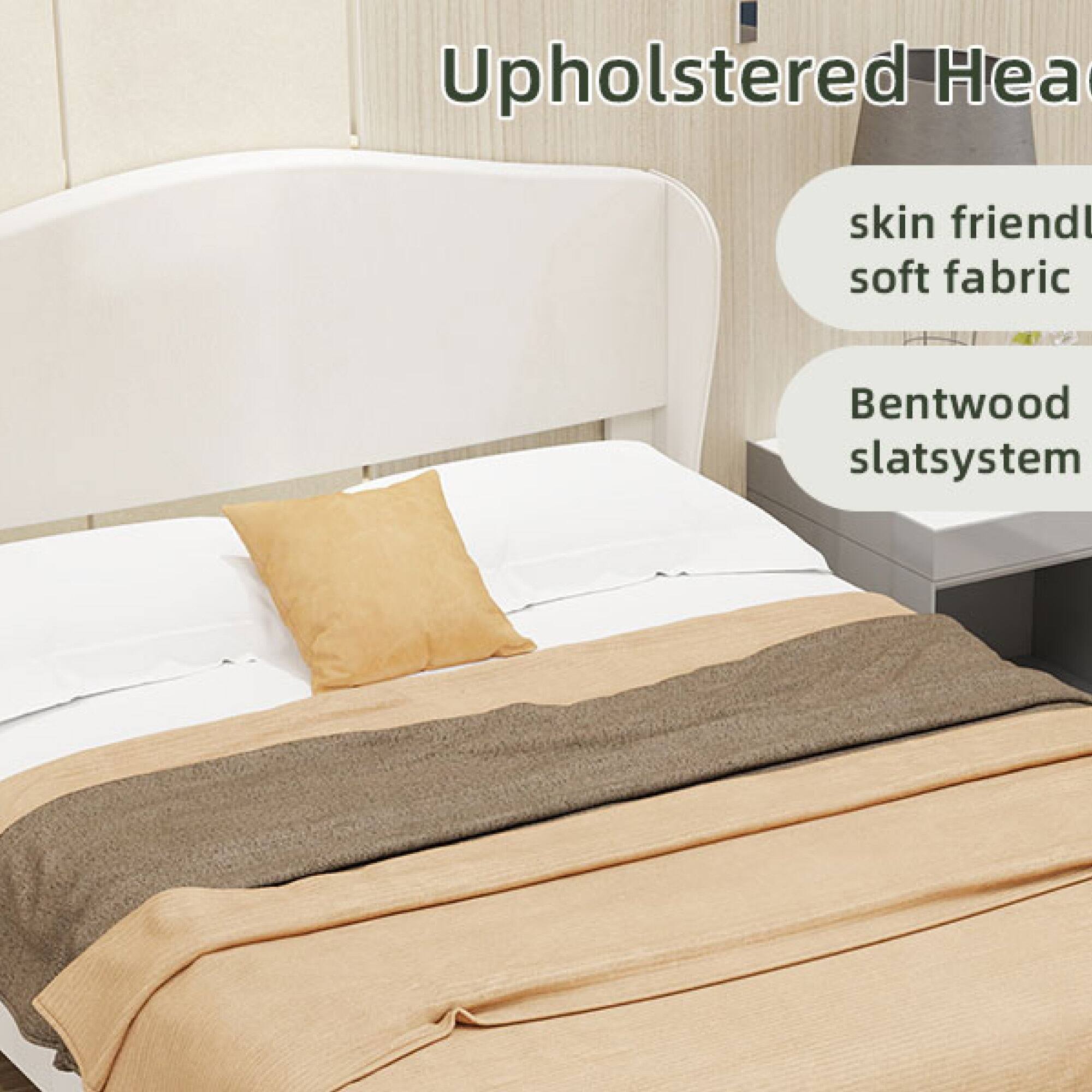 Upholstered Headboard

- skin friendly soft fabric
- Bentwood slatsystem