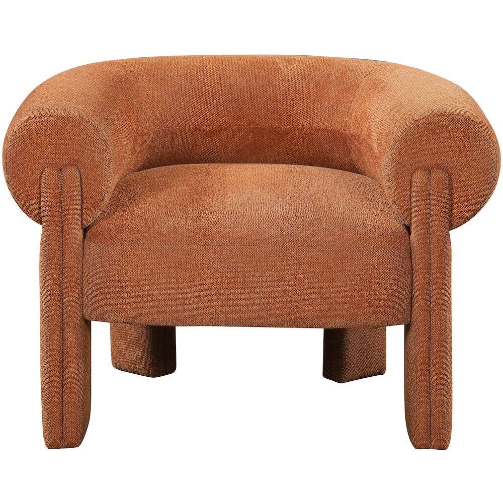Alt View 2. Meridian Furniture - Stefano Cognac Polyester Fabric Accent Chair - Brown.