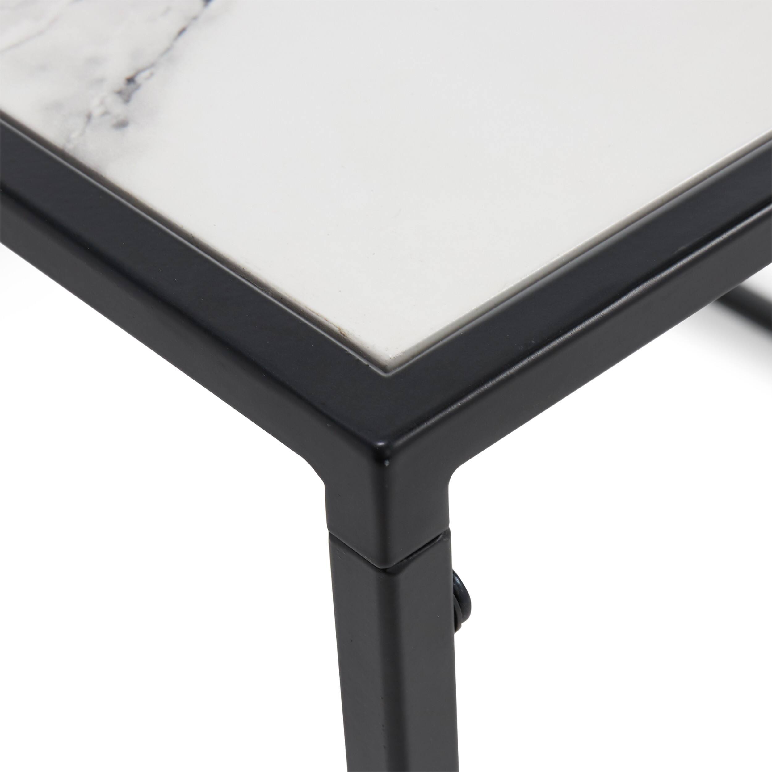 Alt View 12. Click Decor - Wilson Magazine Storage End Table, Marble Print - White Marble Print.