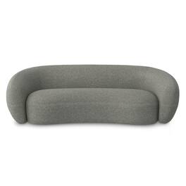 Simpli Home - Sherri 89 inch Wide Contemporary Sofa in Stone Grey Boucle Performance Fabric - Stone Grey