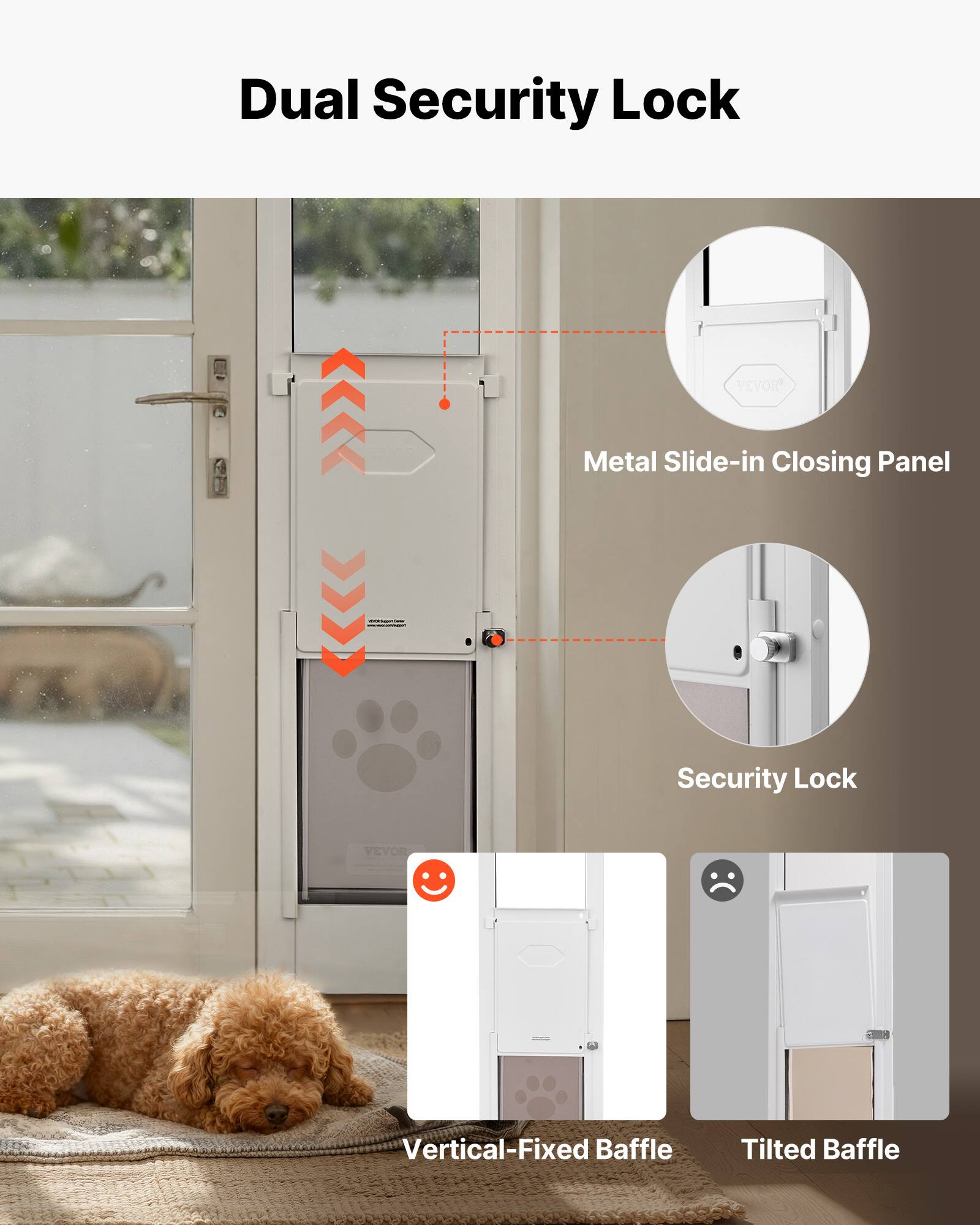 Dual Security Lock VEVOI Metal Slide-in Closing Panel

Security Lock VEVOR - Vertical-Fixed Baffle Tilted Baffle