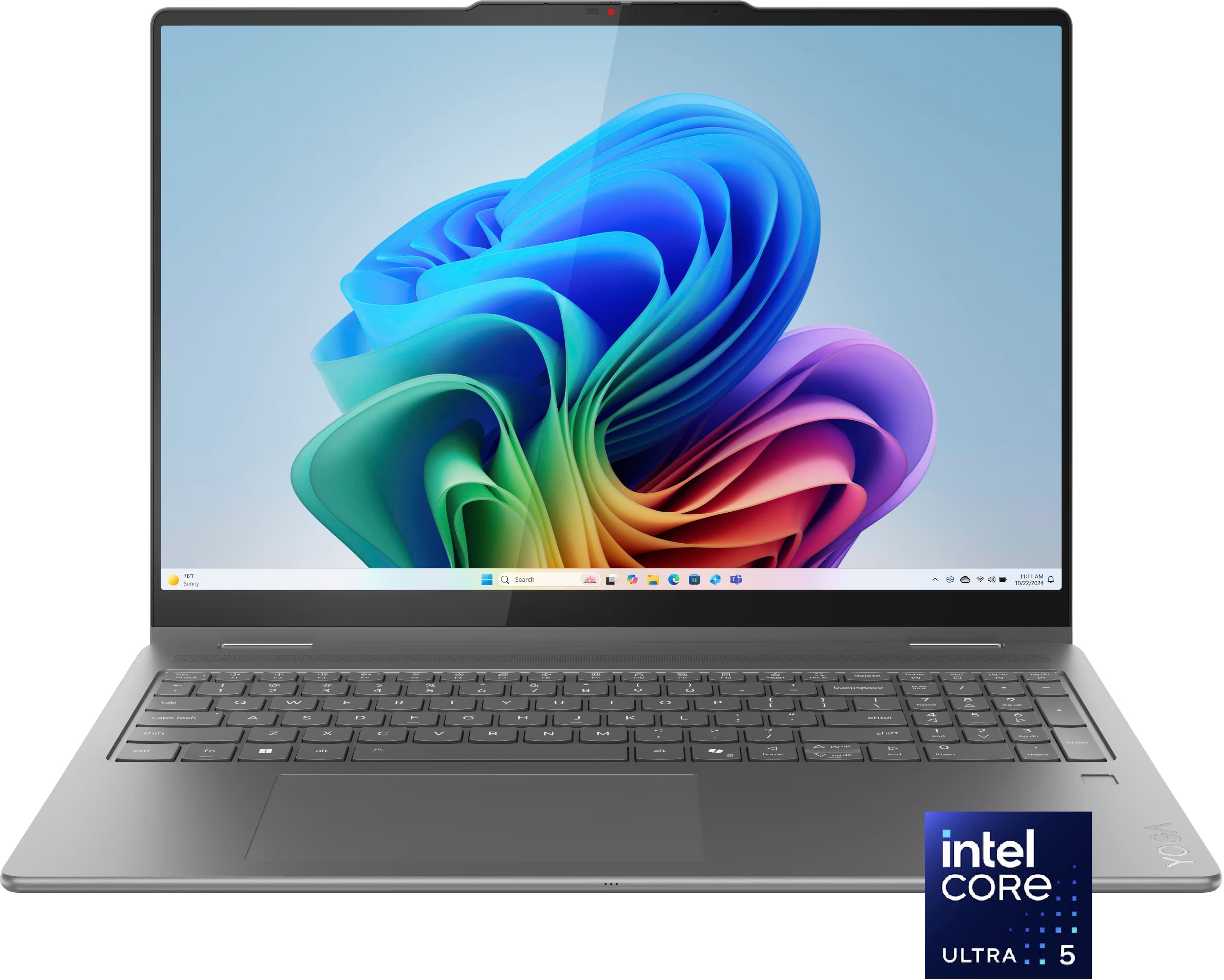 Lenovo - Yoga 7i 2-in-1 - Copilot+ PC - 16" 2K Touchscreen Laptop - Intel Core Ultra 5 Processor 2024 - 16GB Memory - 512GB SSD - Luna Grey
