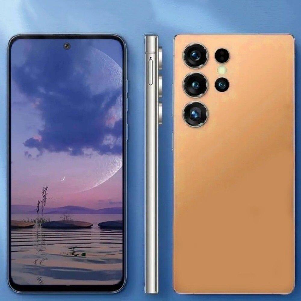 Left. Loheer - Loheer 5G Unlocked Smartphone U25 Ultra Android 14 Cell Phone 12GB 512GB 6.8 Inch HD Screen Dual SIM Mobile - Ocean Green.