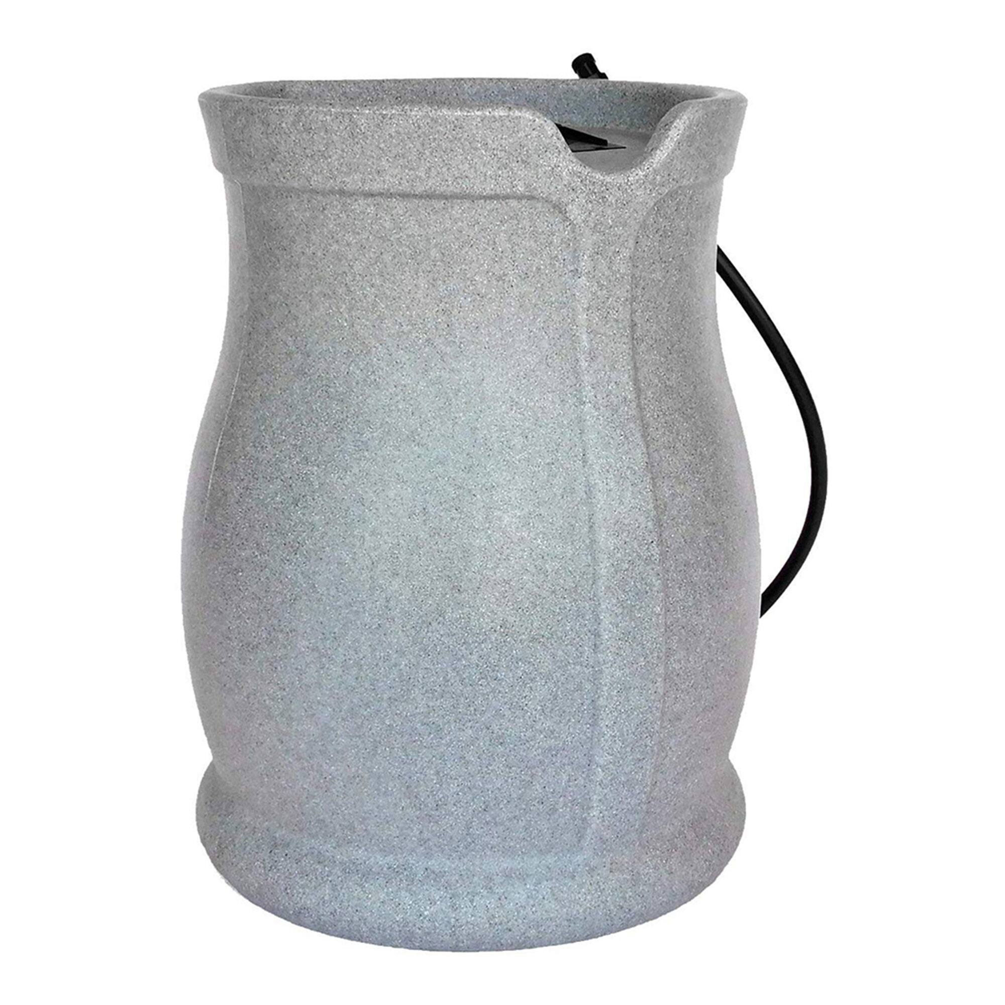 Alt View 5. FCMP Outdoor - FCMP Outdoor Catalina 45 Gallon Water Outdoor Rain Catcher Barrel, Light Granite - Light Granite.
