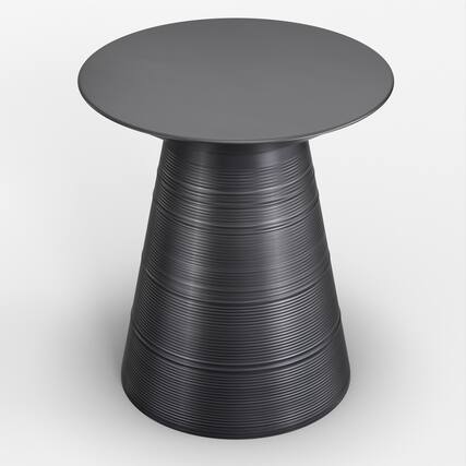 Front. Simpli Home - Simpli Home Sheridan 18W Round Conical Accent Table - Black.