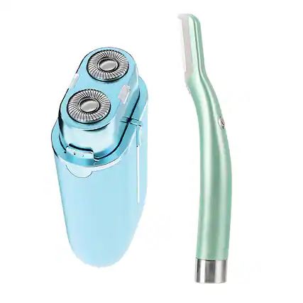 Front. Pursonic - Smooth Radiance Bundle – Precision Dermaplaning Hair Remover Tool & Pursonic Painless Electric Shaver - Multicolor.