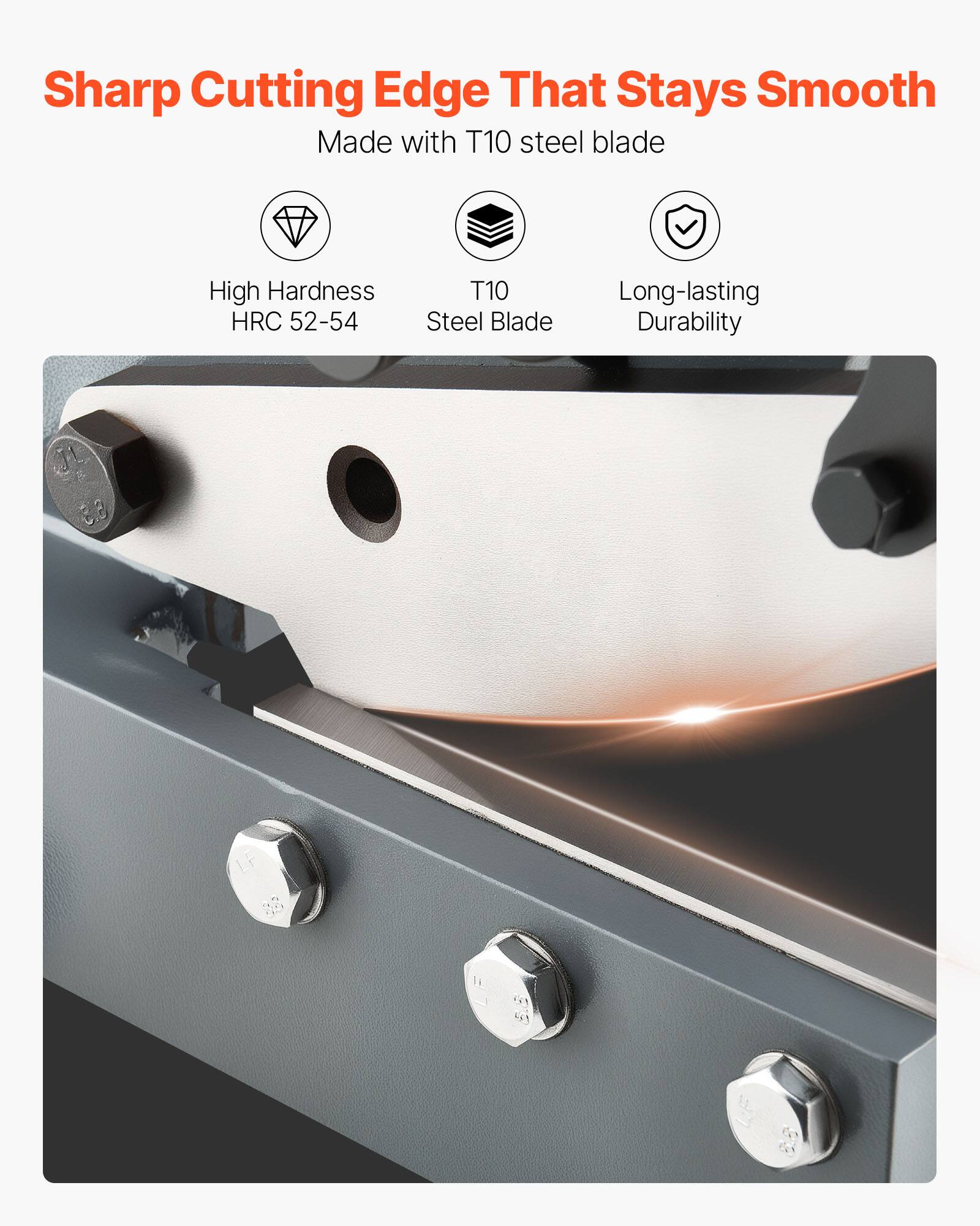 Sharp Cutting Edge That Stays Smooth  
Made with T10 steel blade  

- High Hardness HRC 52-54  
- T10 Steel Blade  
- Long-lasting Durability