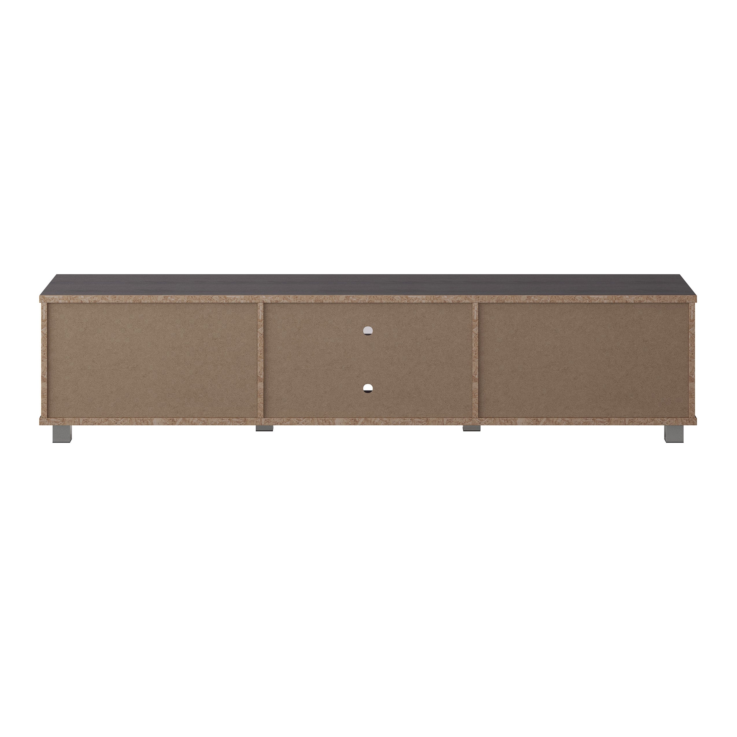 Alt View 12. CorLiving - Hollywood Collection TV Stand with Open and Closed Cabinets for Most TVs up to 85" - Dark Gray.