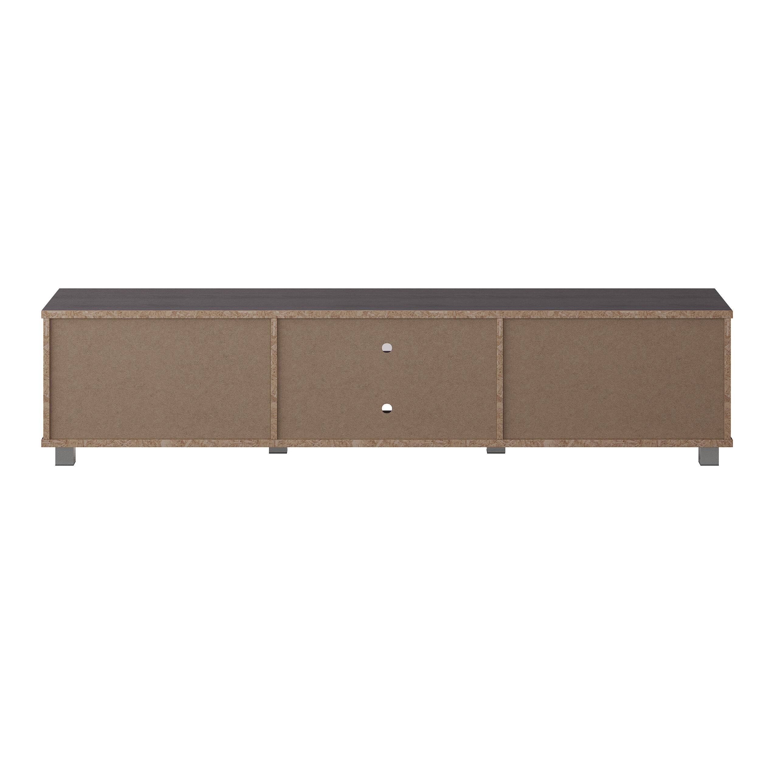 Alt View 12. CorLiving - Hollywood Collection TV Stand with Open and Closed Cabinets for Most TVs up to 85" - Dark Gray.
