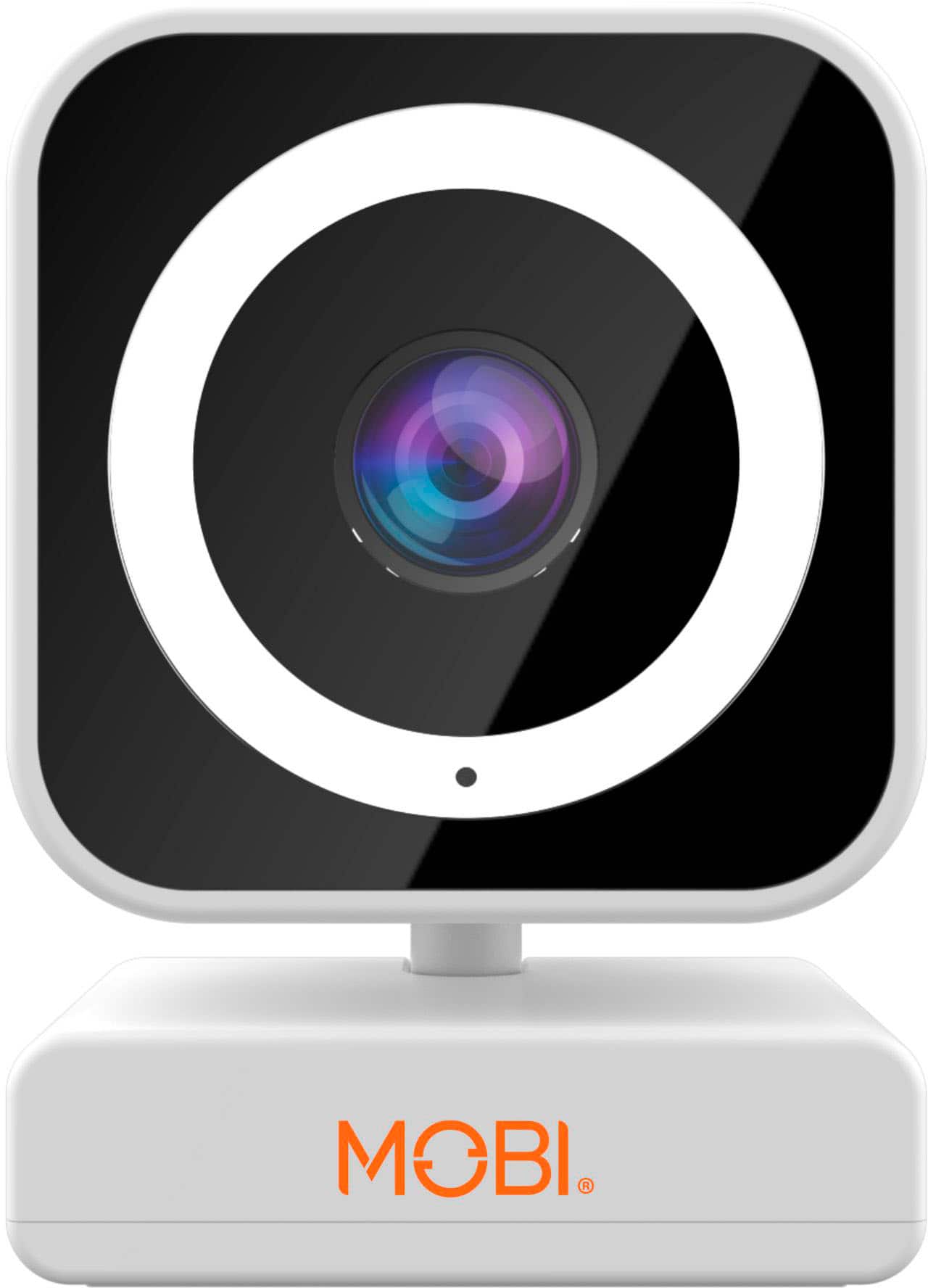 Angle. MOBI - Cam MP Smart Baby & Nursery Monitoring Camera, Indoor Security Camera w/ Dual Band WiFi, Night Vision & BLE Connectivity - White.