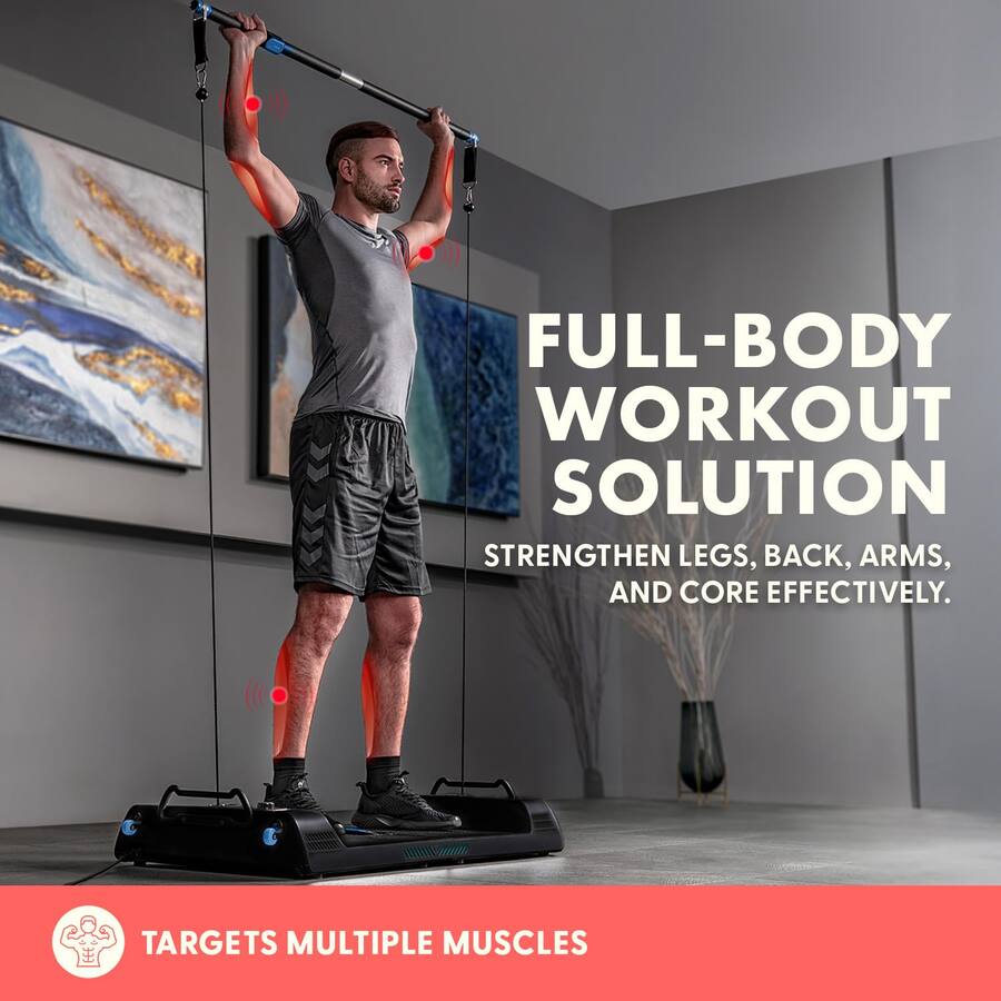 Apollo Display Board Pyle SQUATZ Travel Apollo Board – Multifunctional Push‑Up Body Workout ...
