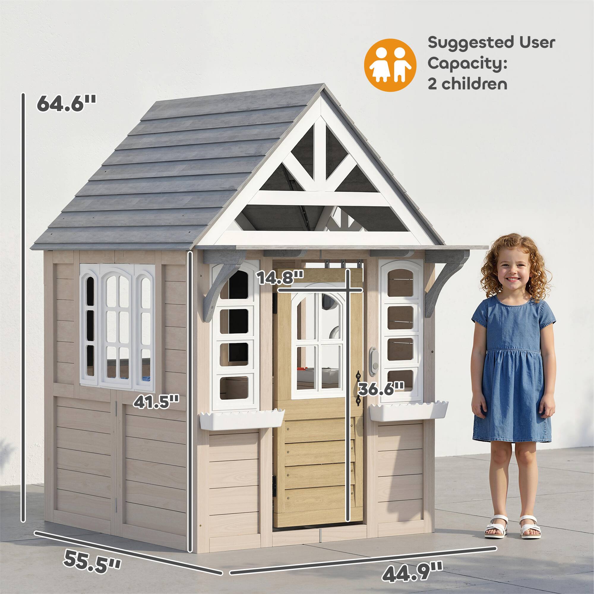64.6"  
Suggested User Capacity: 2 children  
14.8"  
41.5"  
36.6"  
55.5"  
44.9"