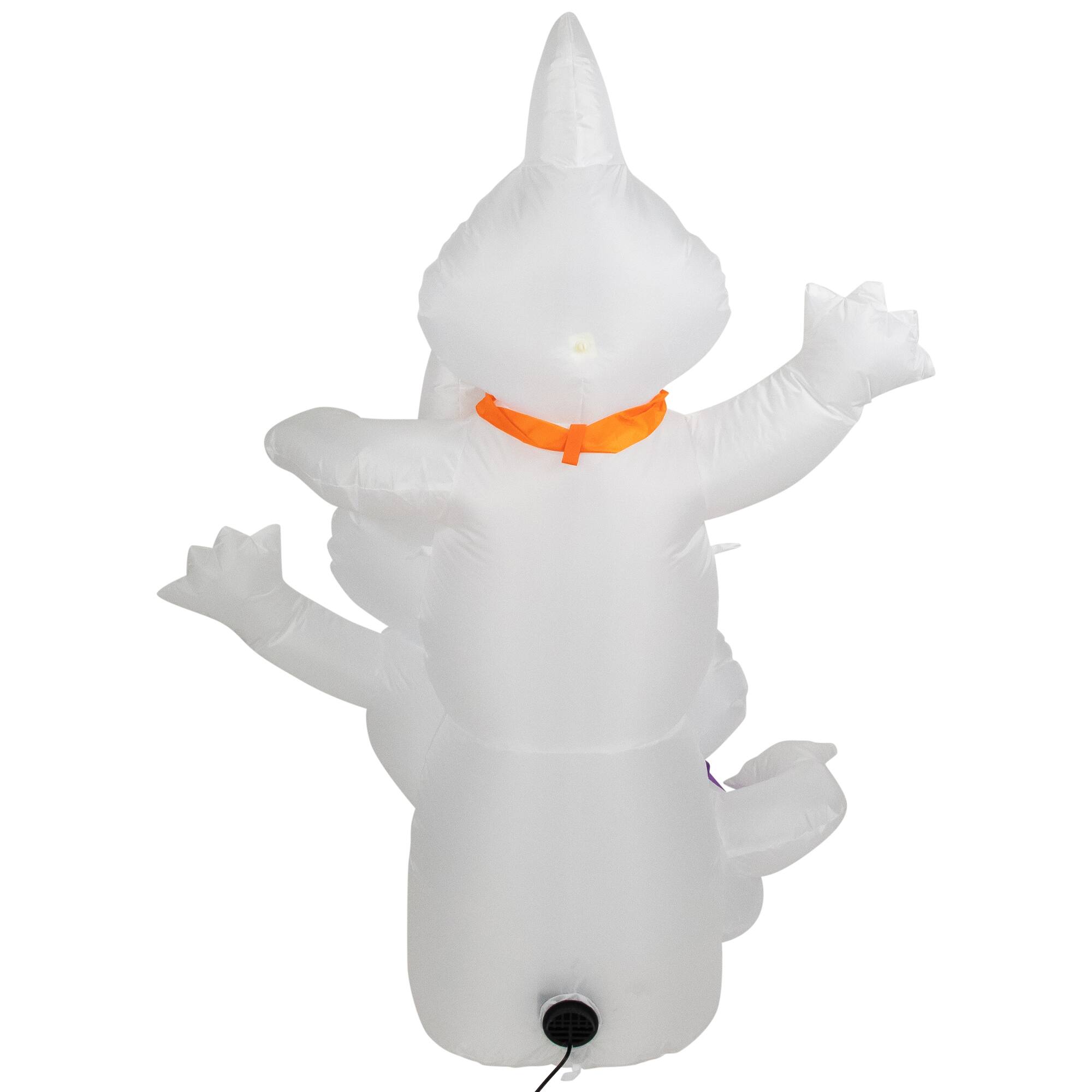 Alt View 5. Northlight - LED Lighted Ghost Trio Inflatable Outdoor Halloween Decoration - 3.5'- Warm White Lights - White.