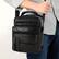 Angle. Acteck - Large Crossbody Shoulder Bag Leather Sling Bag for Men Anti-Theft Travel Chest Purse - Black.