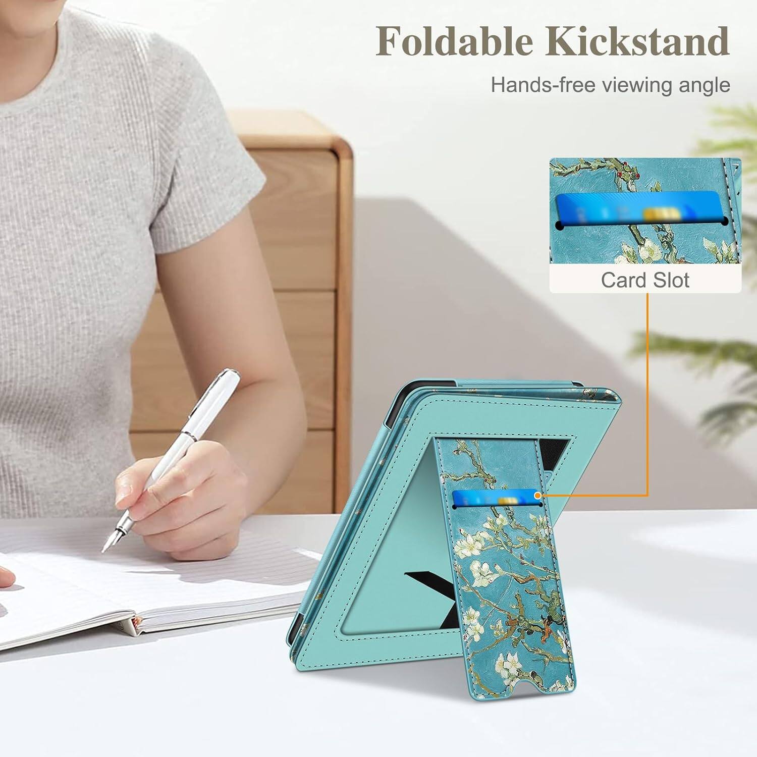 Foldable Kickstand  
Hands-free viewing angle  
Card Slot
