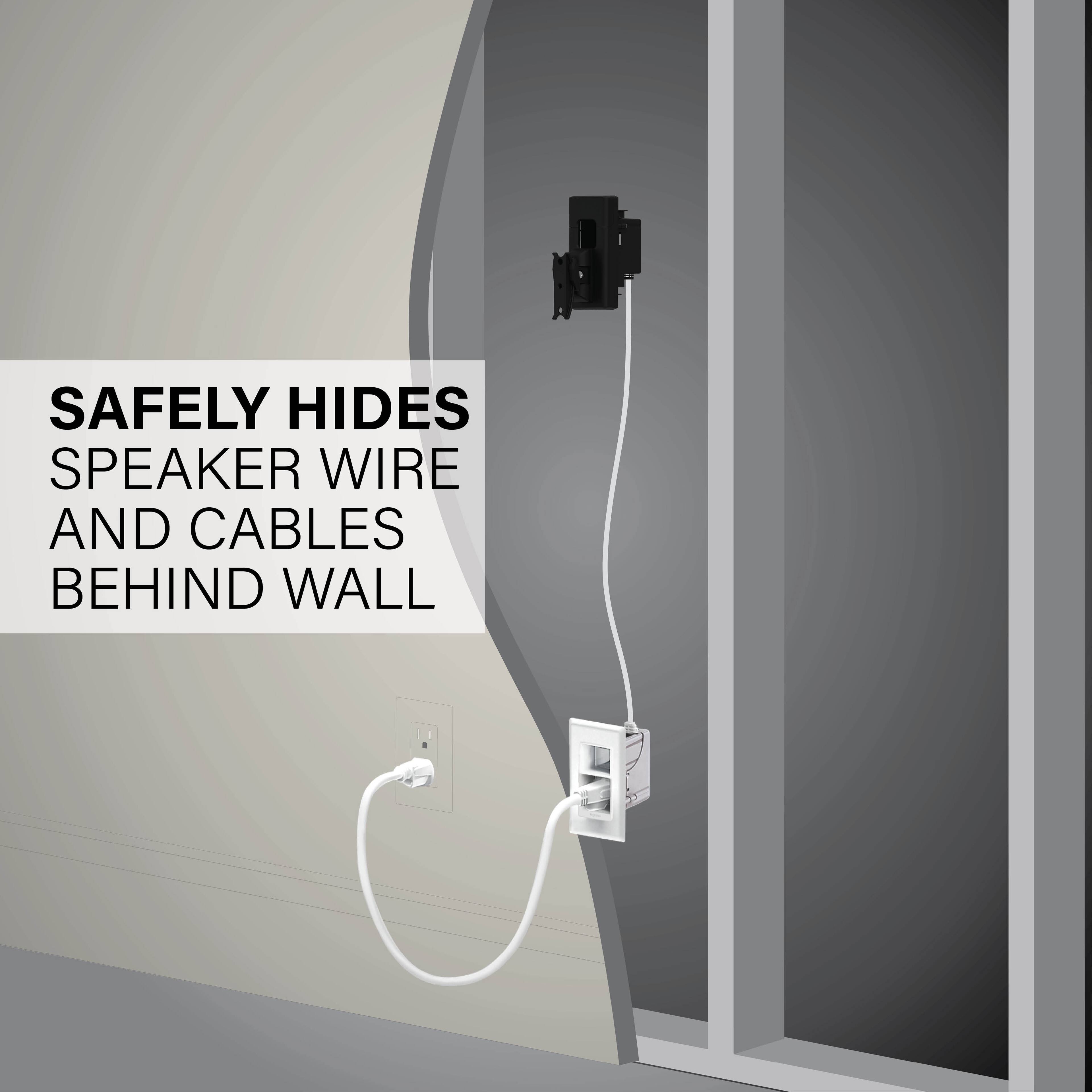 Safely Hides Speaker Wire and Cables Behind Wall