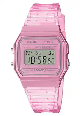 Casio - Youth Resin Digital F-91WS-4 F91WS-4 Unisex Watch - Pink